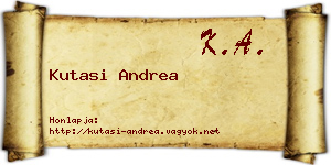Kutasi Andrea névjegykártya
